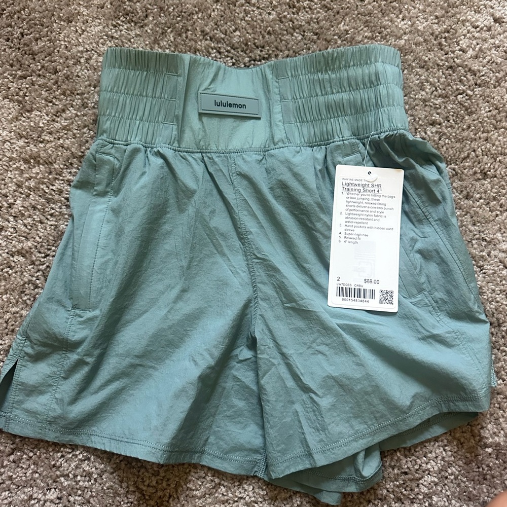 lululemon athletica Sage Green Lightweight High-Waist Athletic Shorts